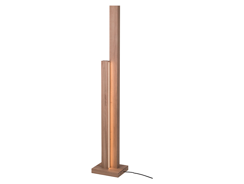 Lampa podłogowa Manhattan LED drewniana brązowa