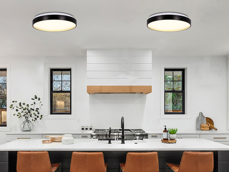 Plafon Florida LED metalowy czarny