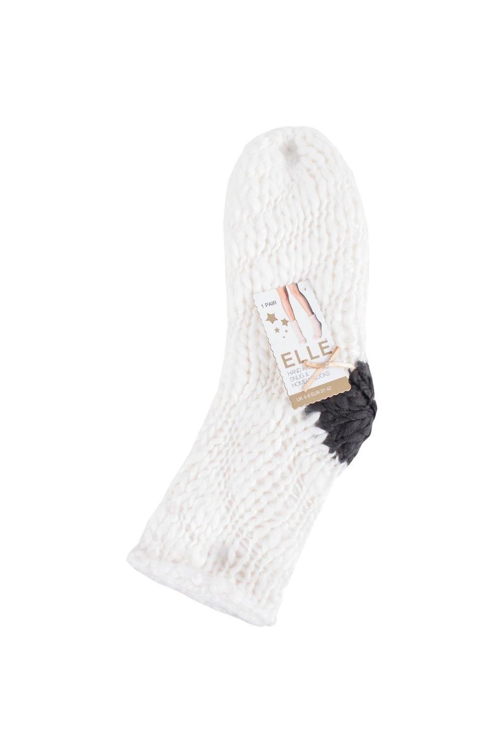 ELLE 1 Pair Soft Hand Knitted Slipper Socks