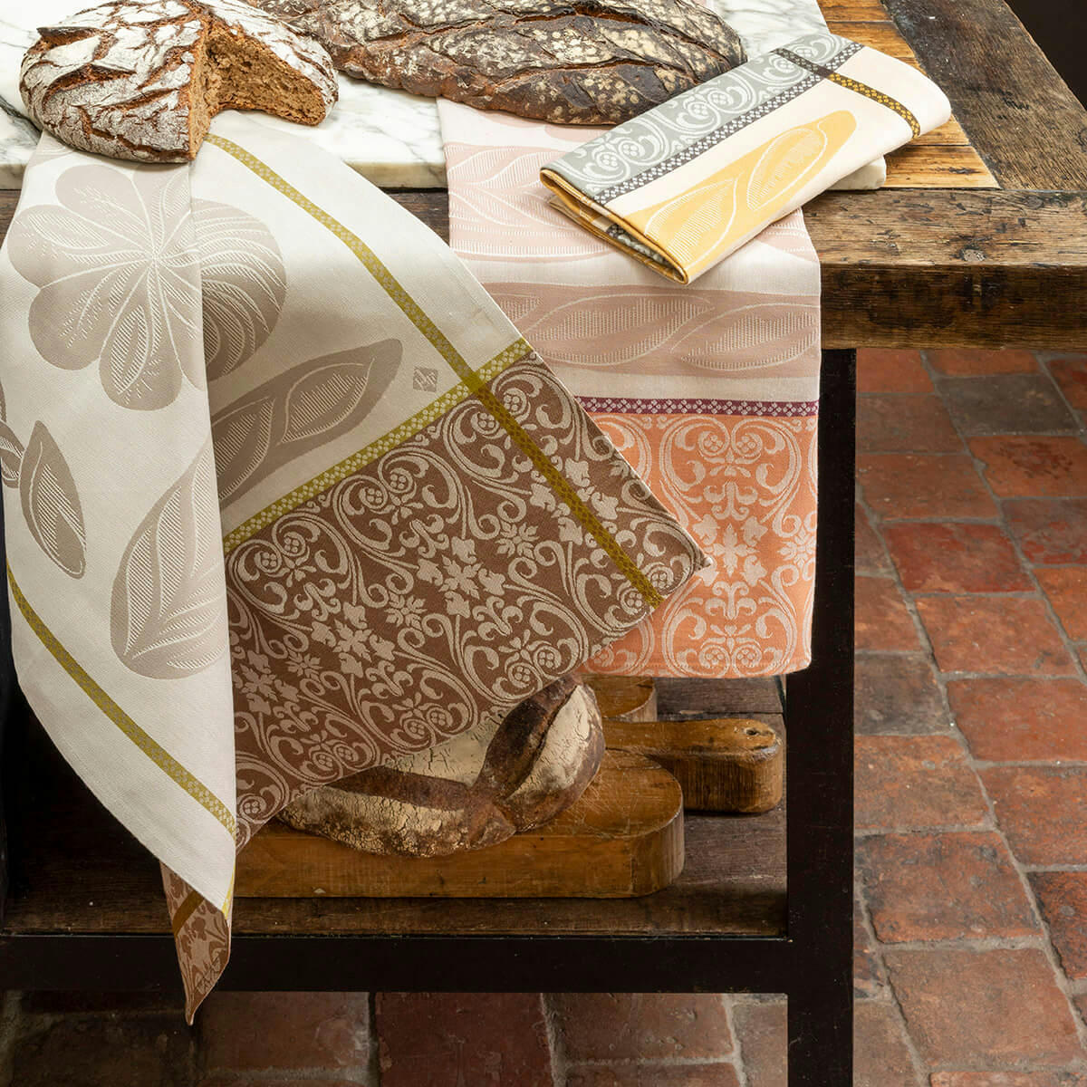 RONDE DES PAINS - Torchon en coton levain 60 x 80