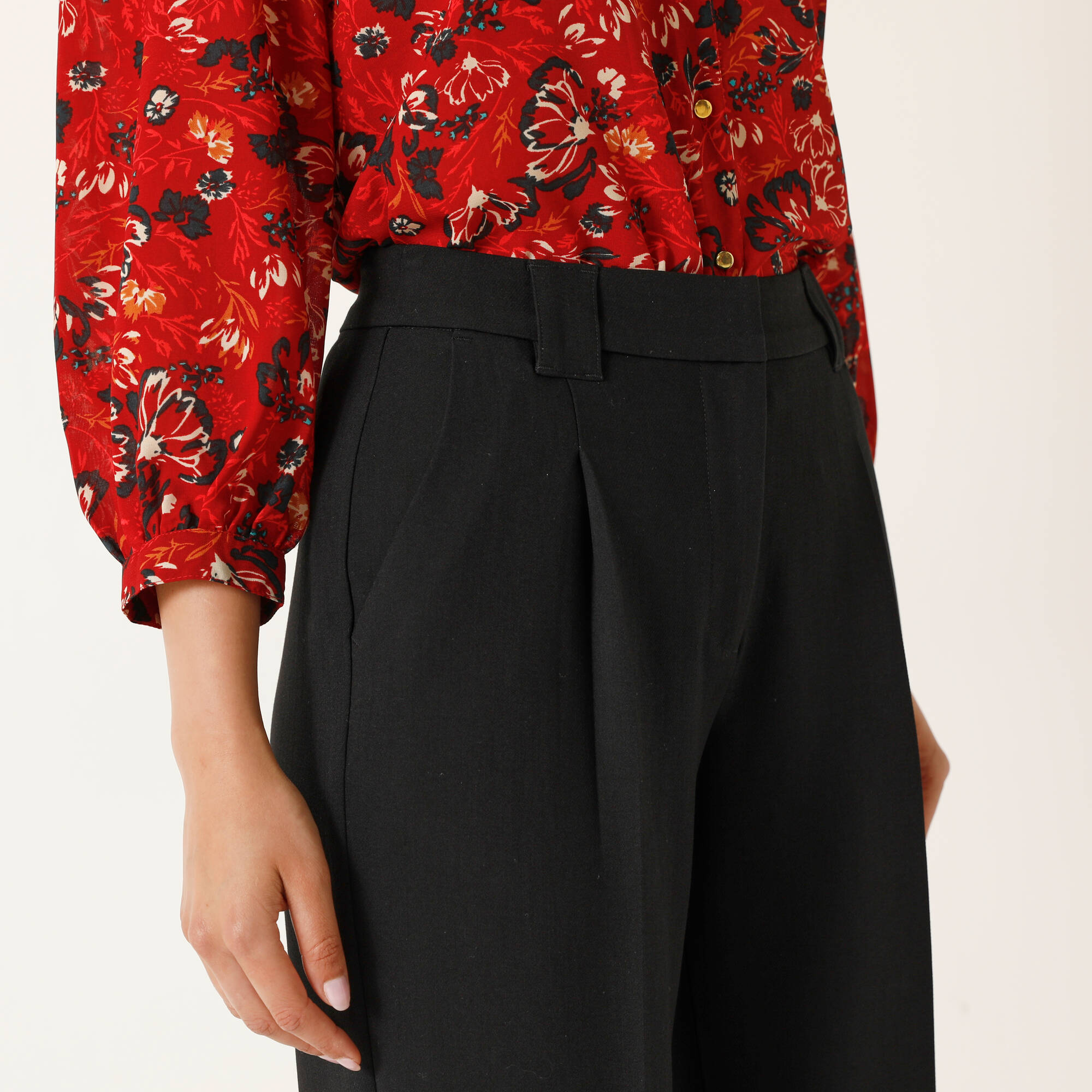 Pantalon large, fluide