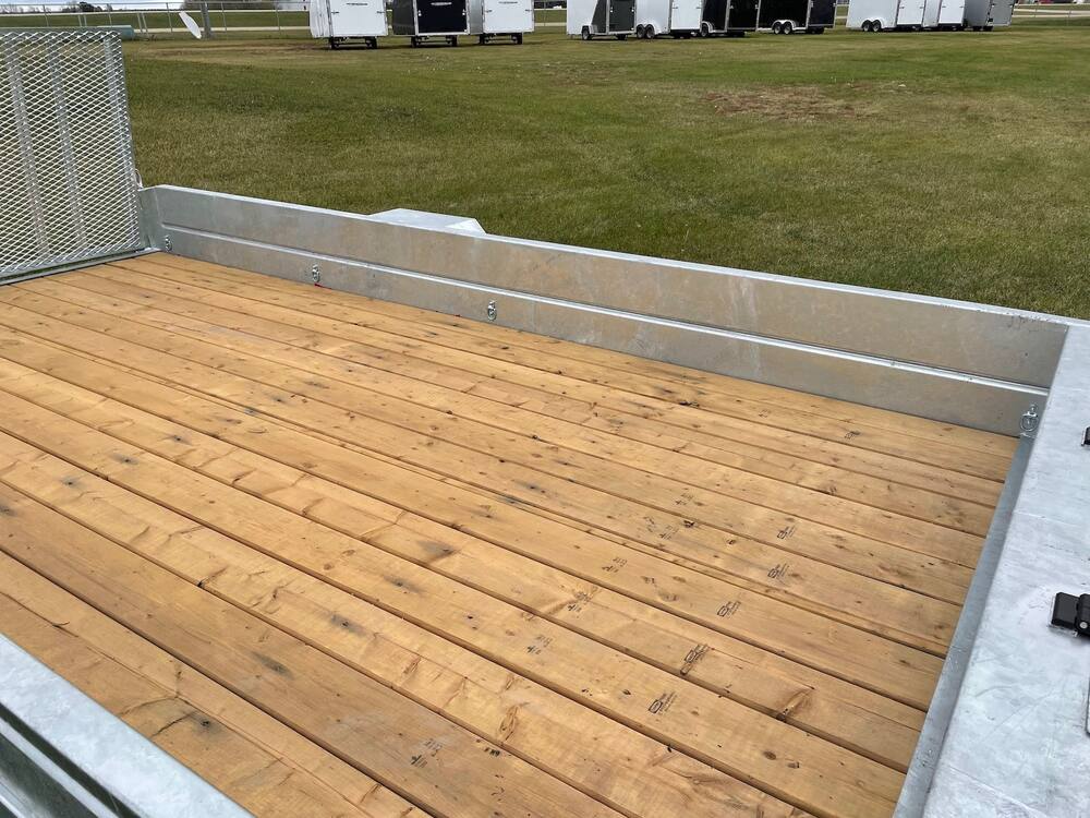 True North 77-in x 12-ft Utility Trailer with Solid Sides, Galvanized