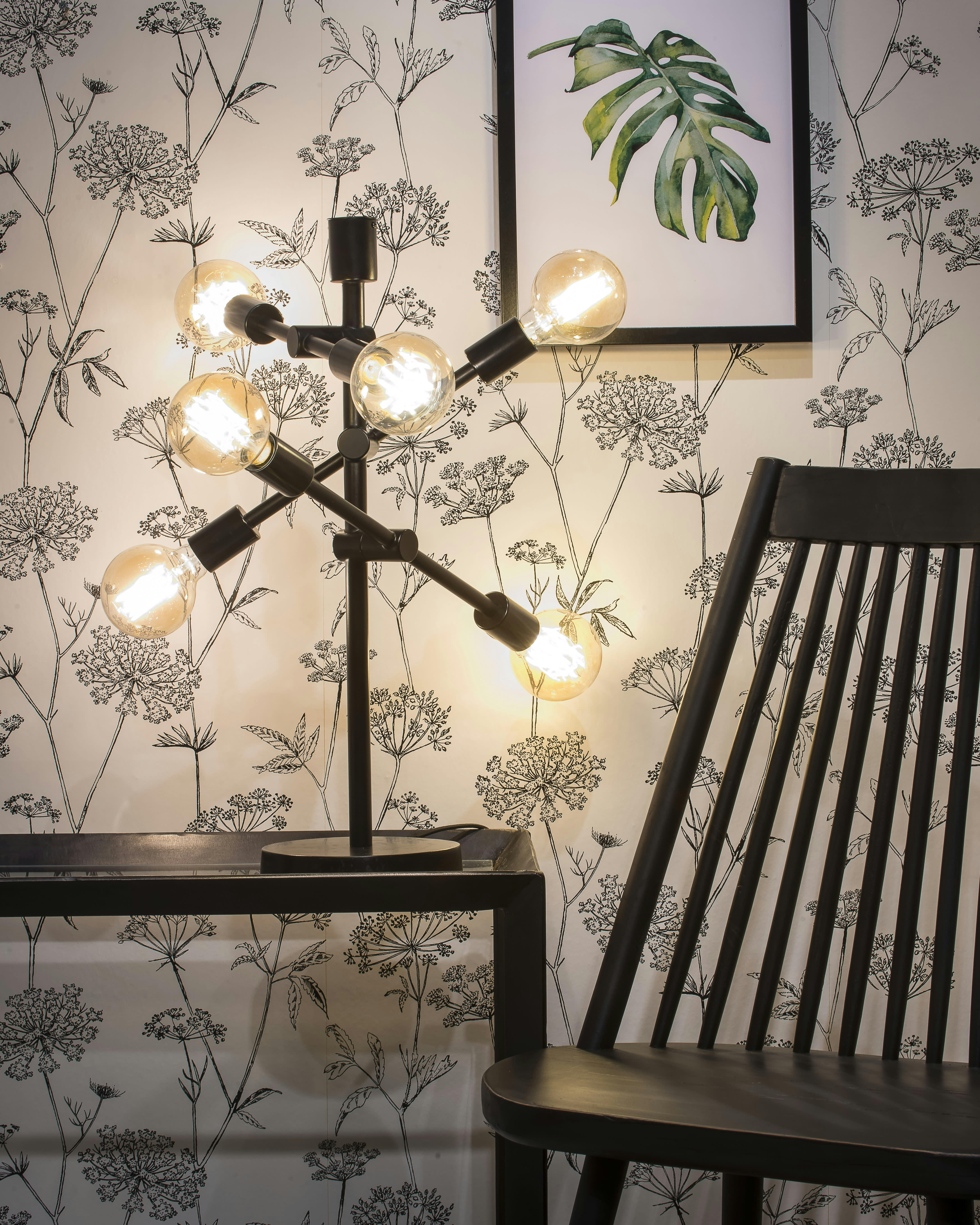 NASHVILLE - Lampe à poser noire H64cm