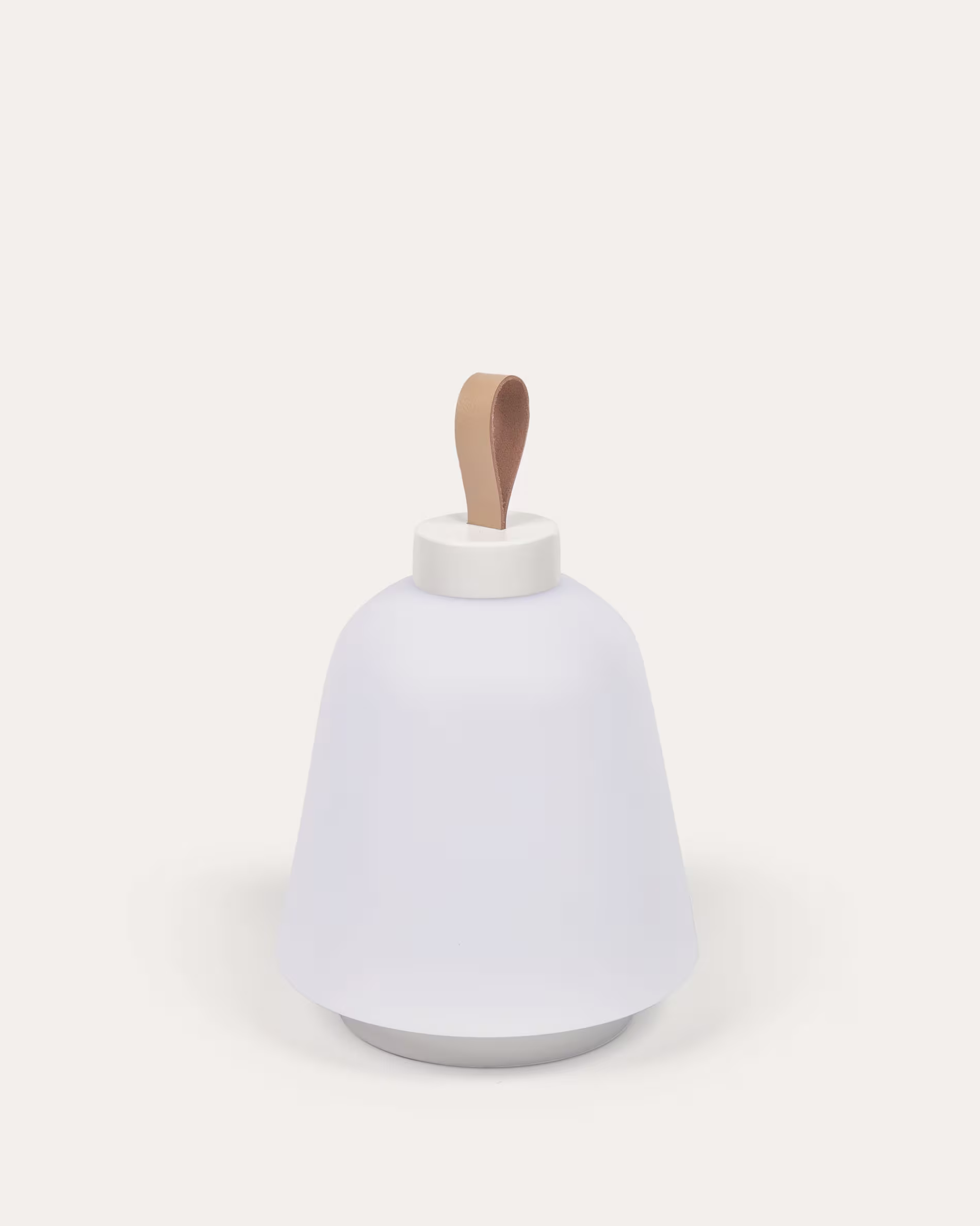 Lámpara de mesa Udiya de polietileno y metal con acabado blanco