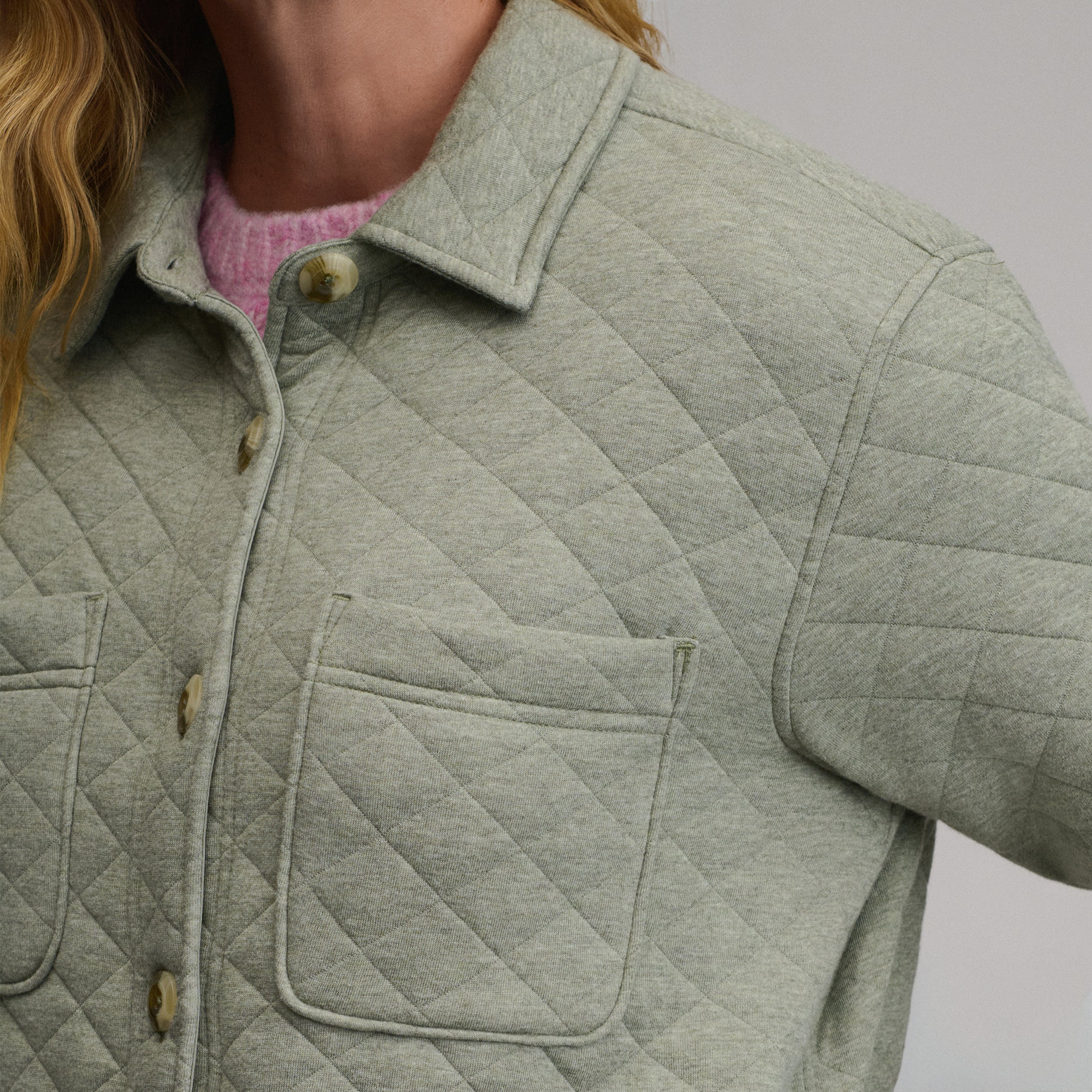 Women's Quilted Shirt Jacket