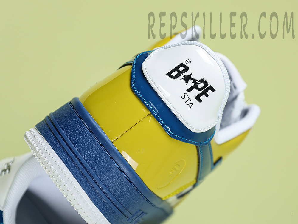 A BATHING APE BapeSta Nostalgic Blue Yellow Low Sneakers