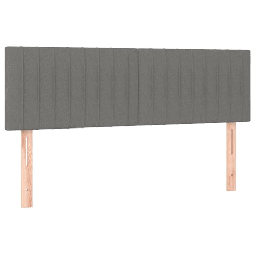 NNEVL Headboards 2 pcs Dark Grey 72x5x78/88 cm Fabric