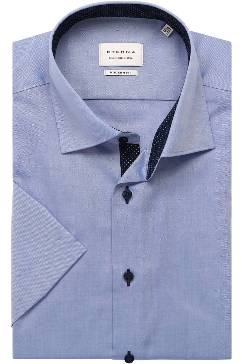ETERNA Modern Fit Hemd mittelblau, Einfarbig