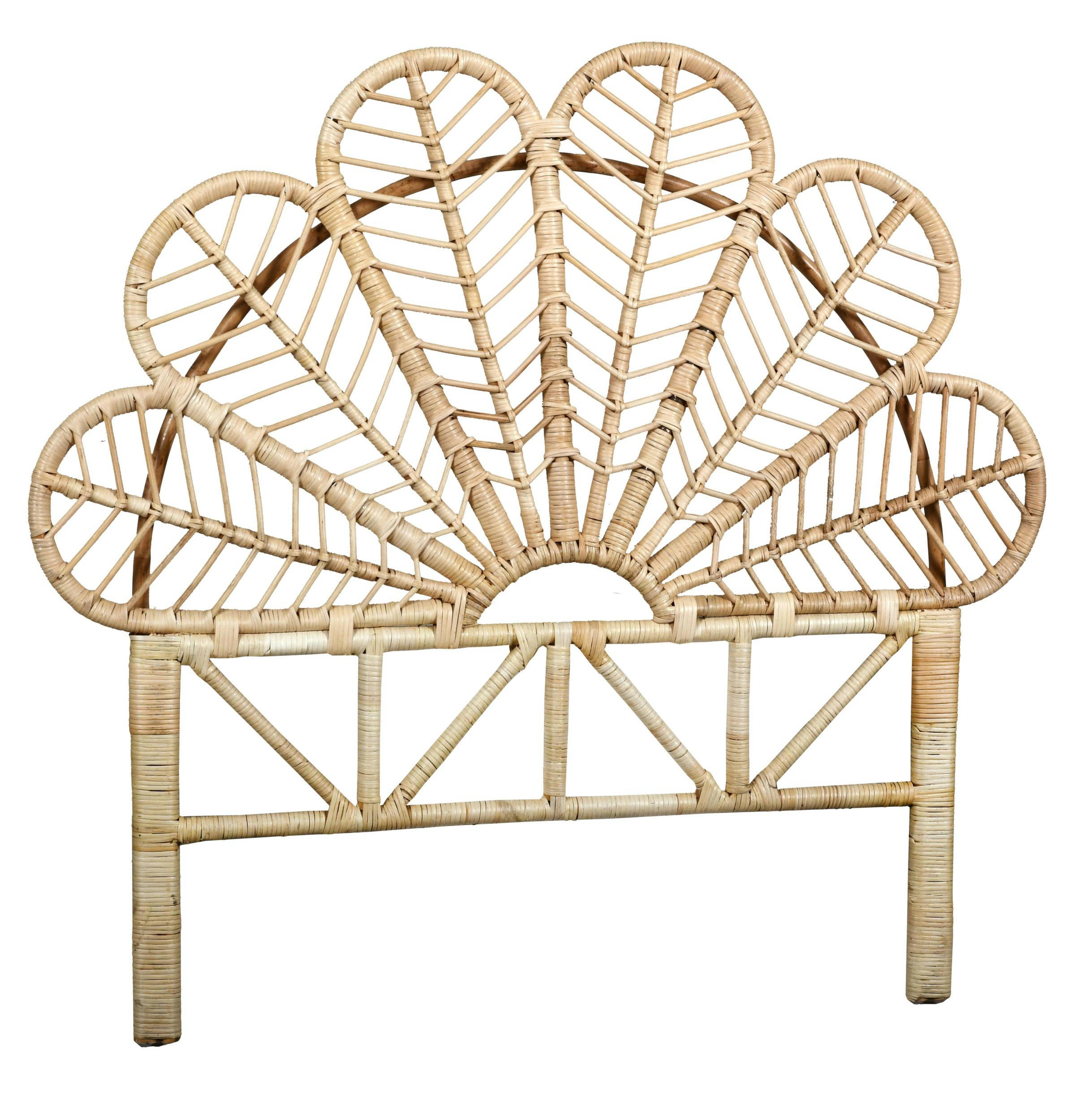 - Tête de lit en rotin naturel sola sommier 90 cm