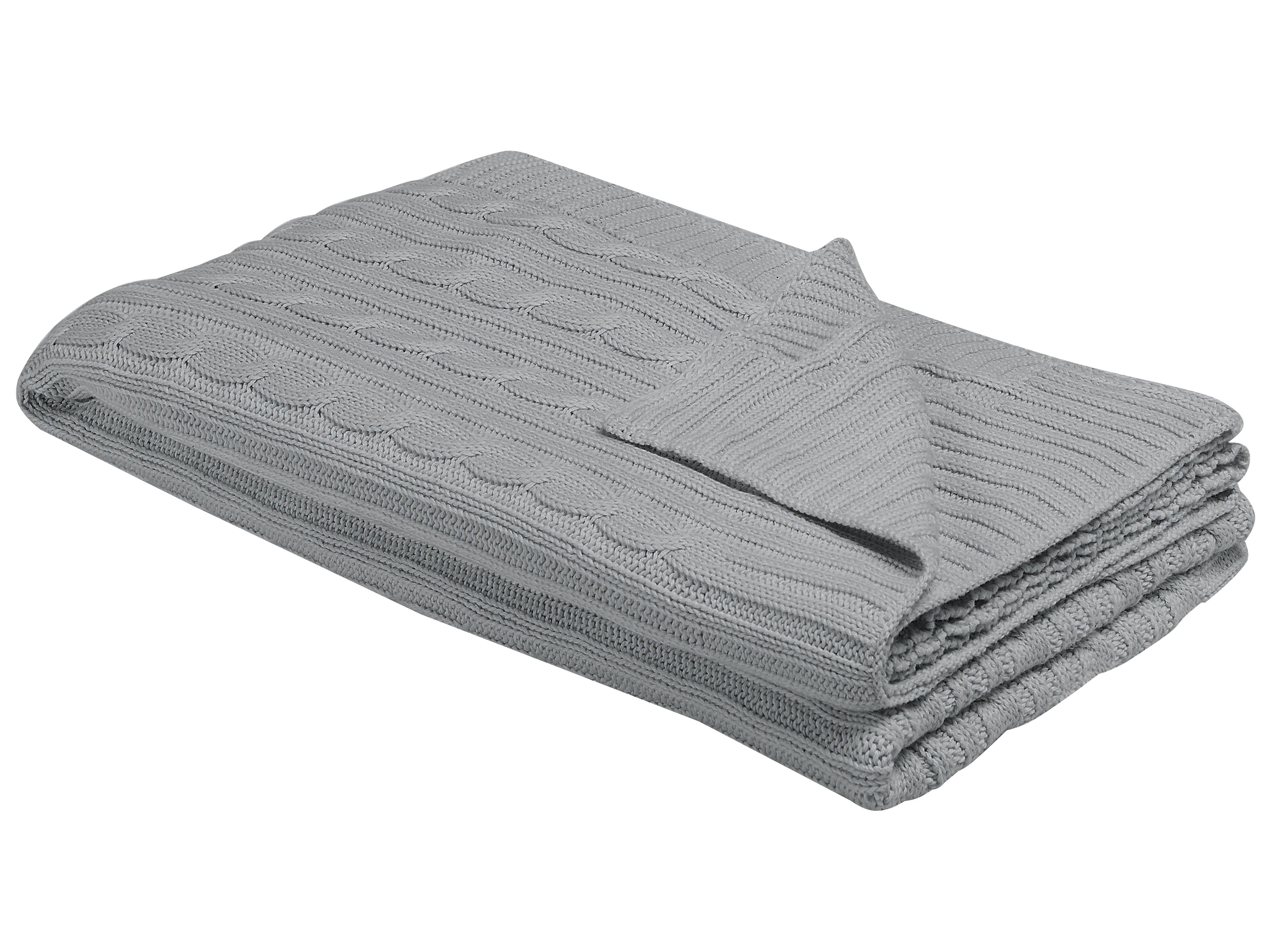 Blanket ANAMUR Cotton 110 x 180 cm Light Grey