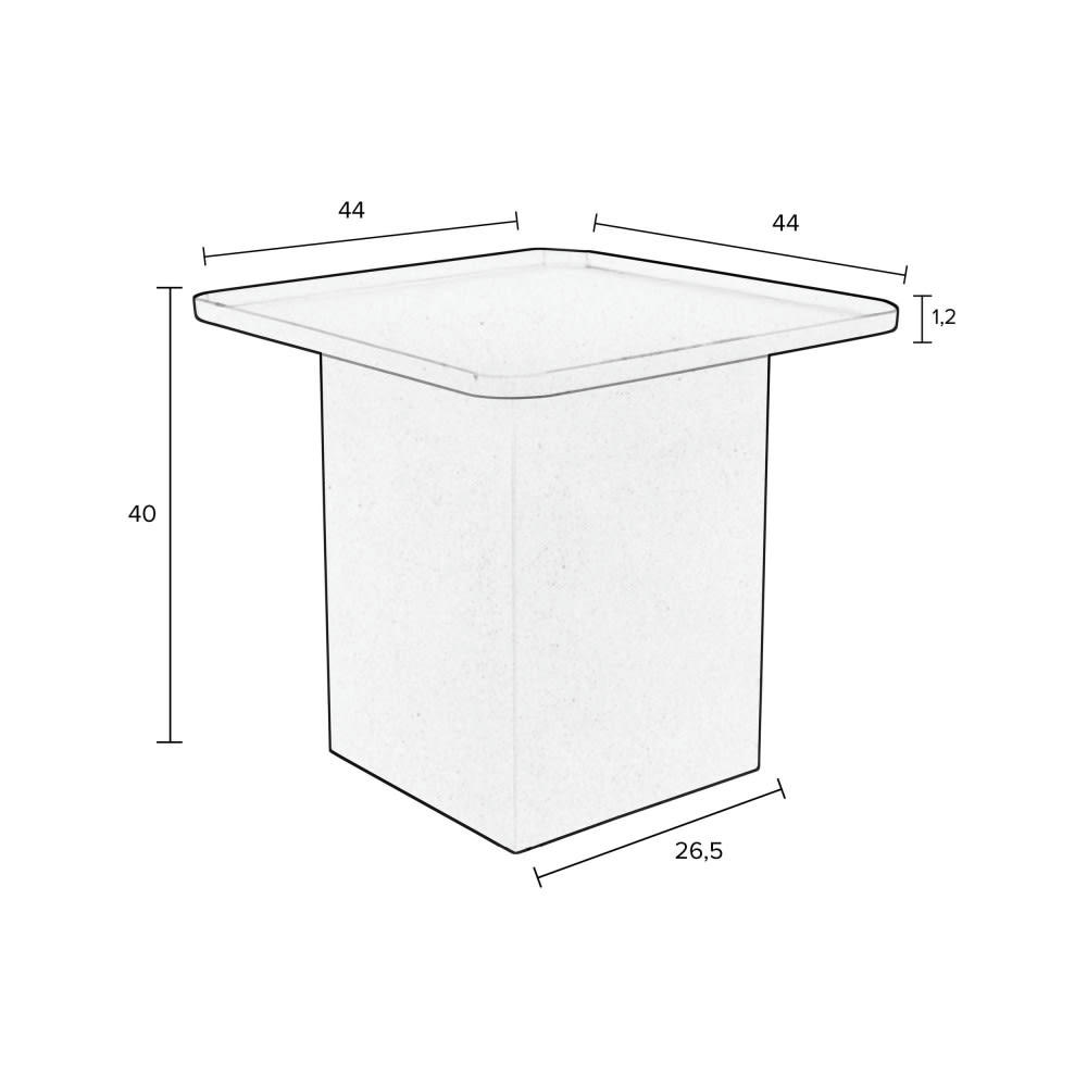 SVERRE - Table d'appoint carrée en métal 44x44cm vert