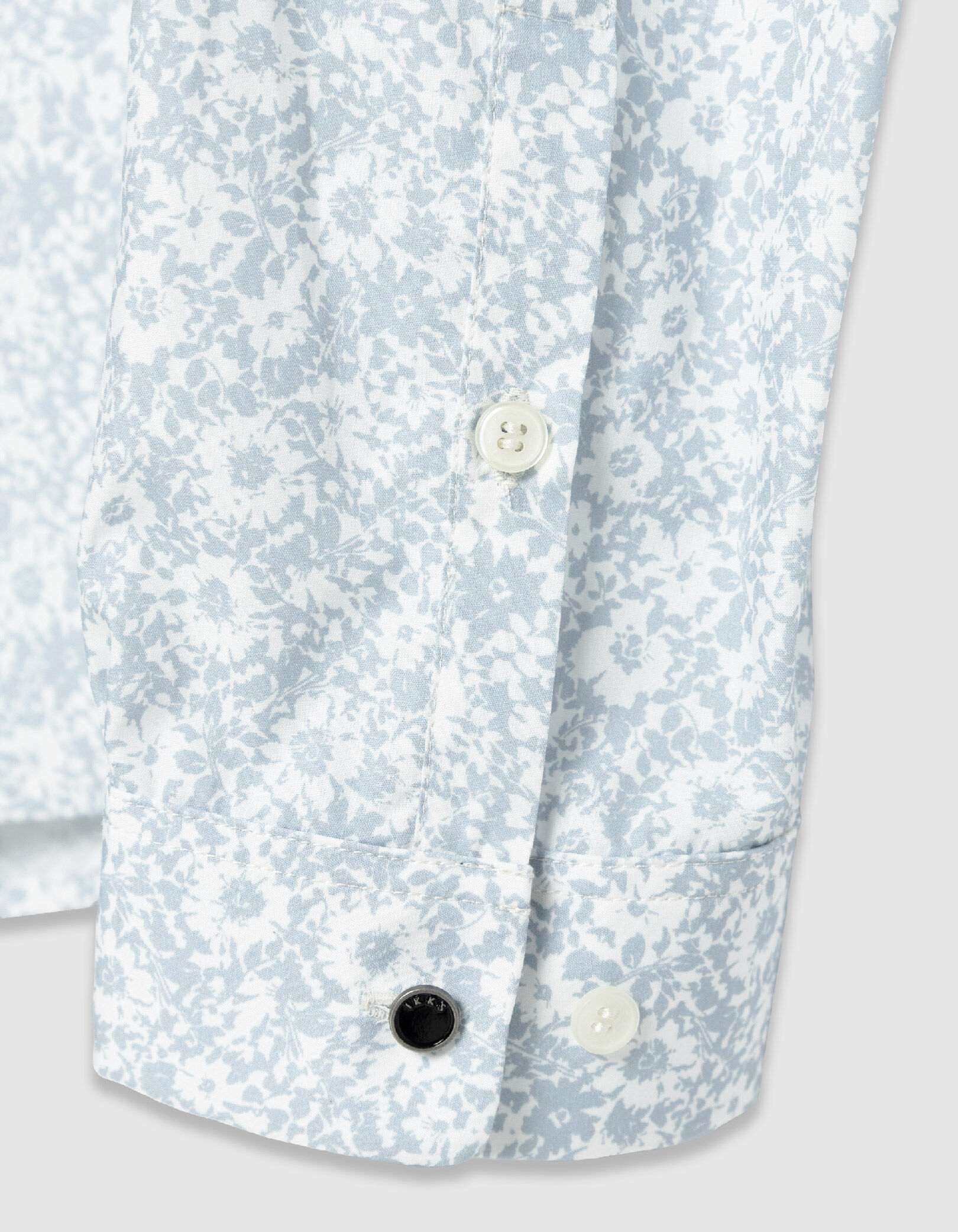 Chemise slim verte tissu Liberty motif fleurs Homme
