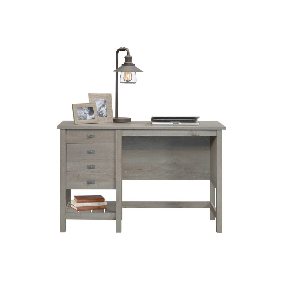 Sauder Cottage Road Single Pedestal Desk with Storage