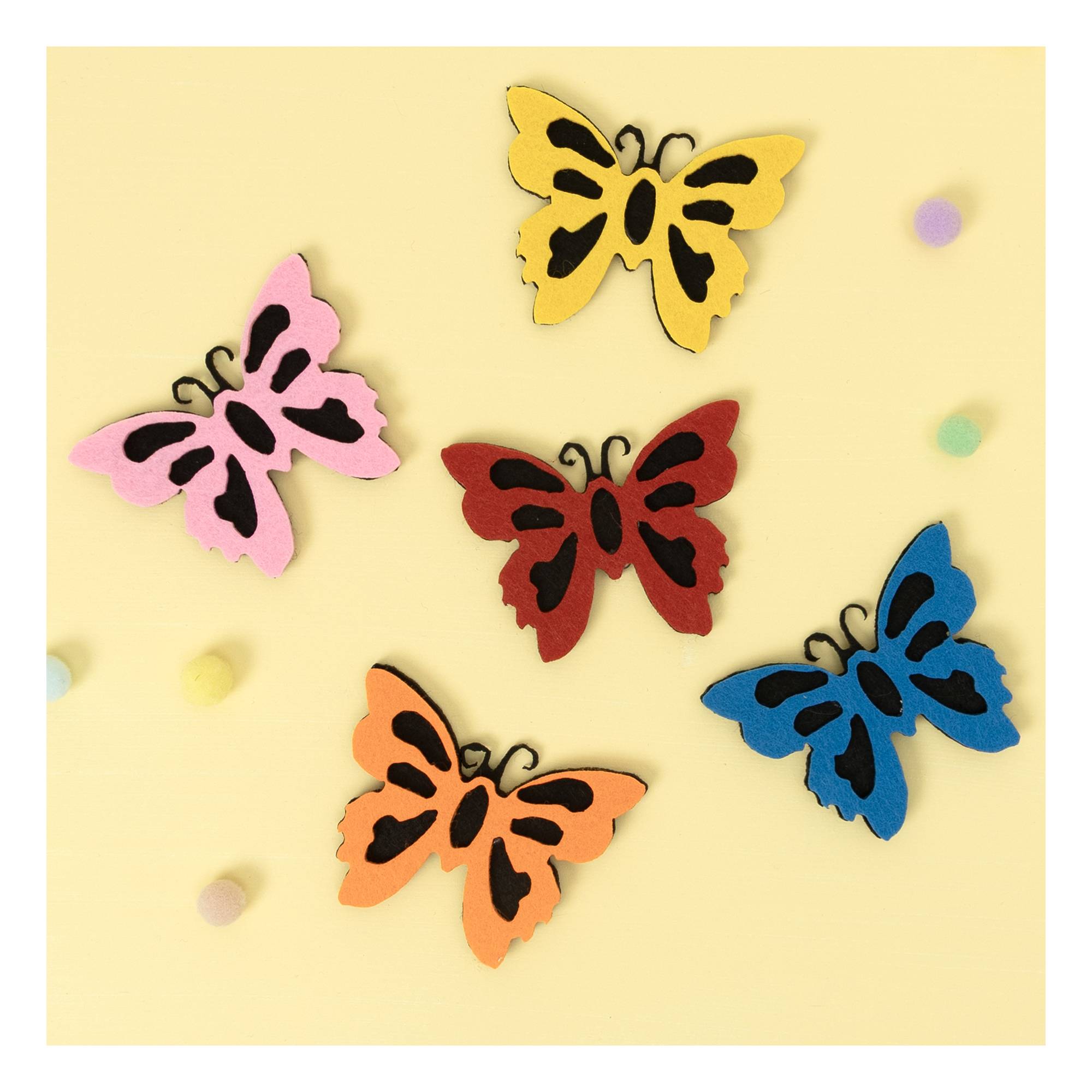 Felt Butterflies 5 Pack