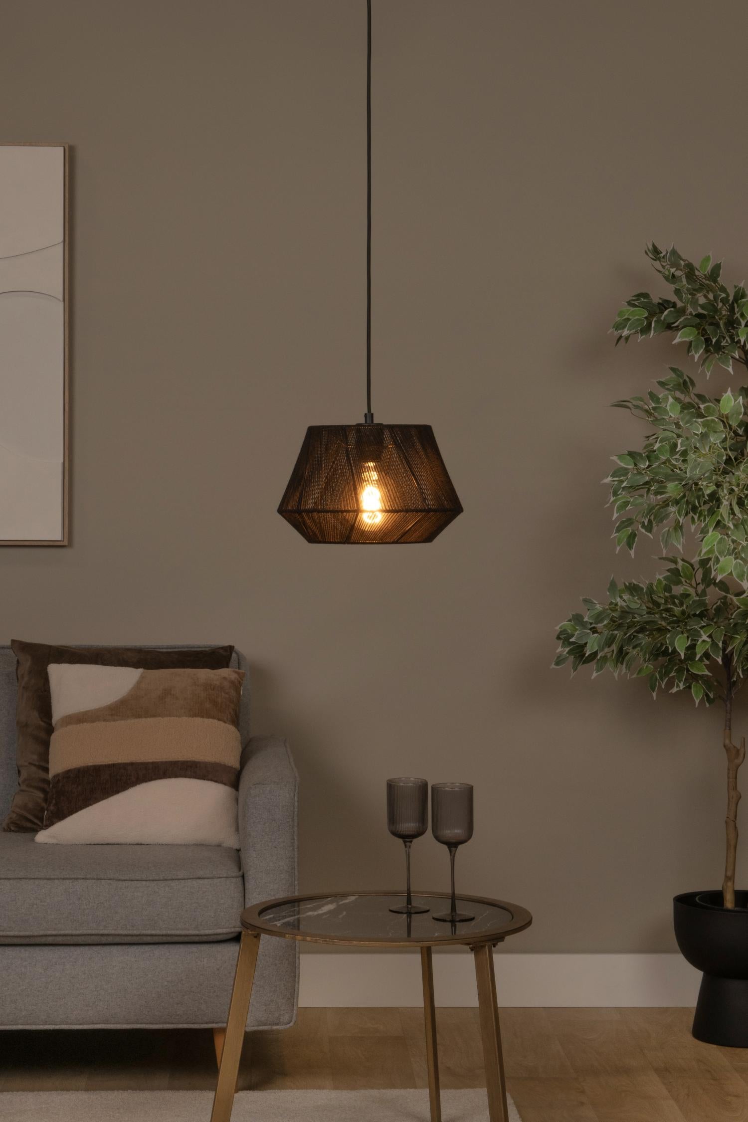 Lucide hanglamp JESSICA - 1xE27 - Zwart