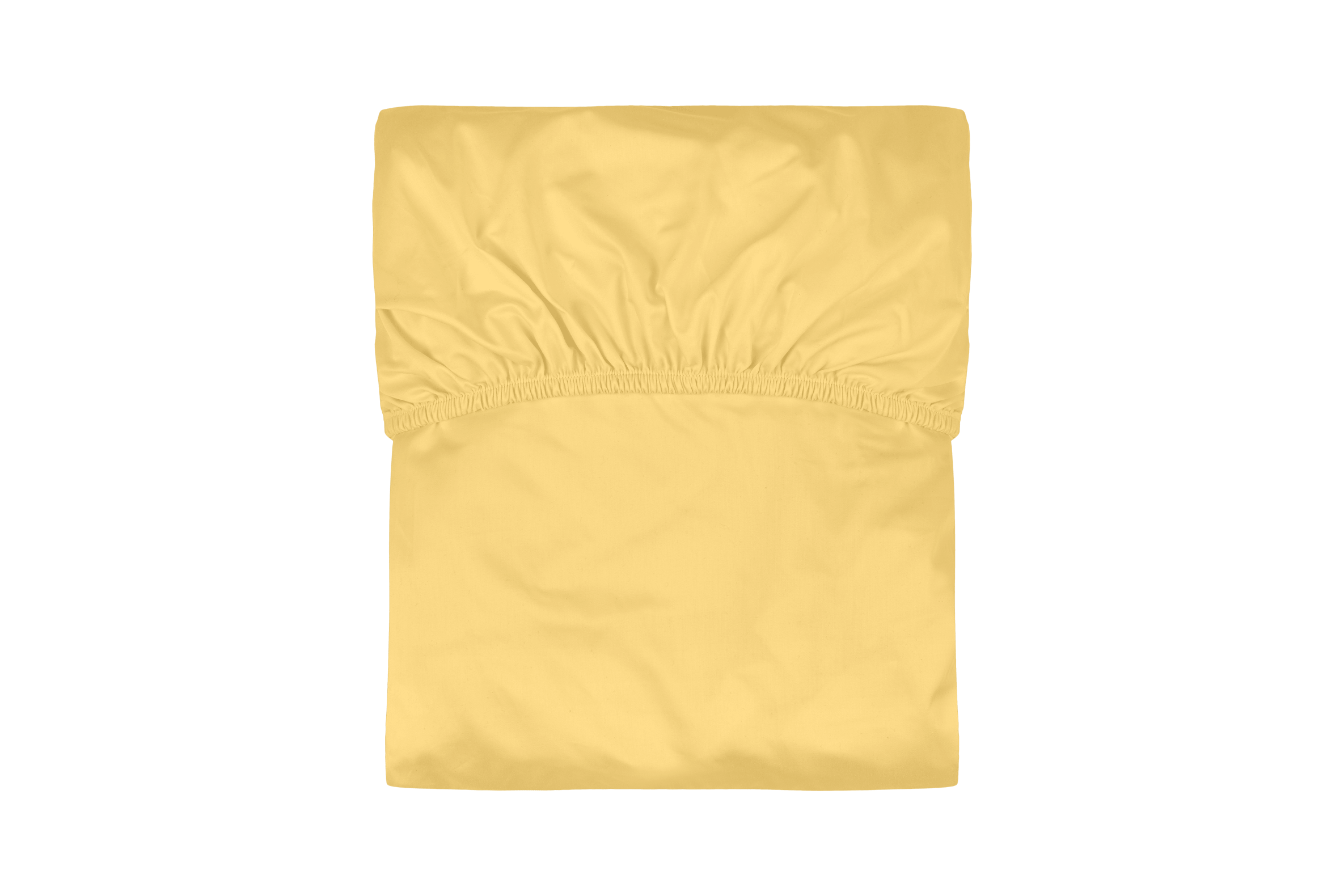 noo.ma Oba hoeslaken 200 x 200 cm - organisch katoen, Sunny Yellow, geschikt tot 30 cm hoogte