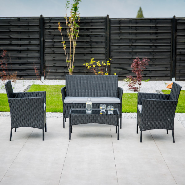 Komplet mebli ogrodowych Edwige czarny PATIO
