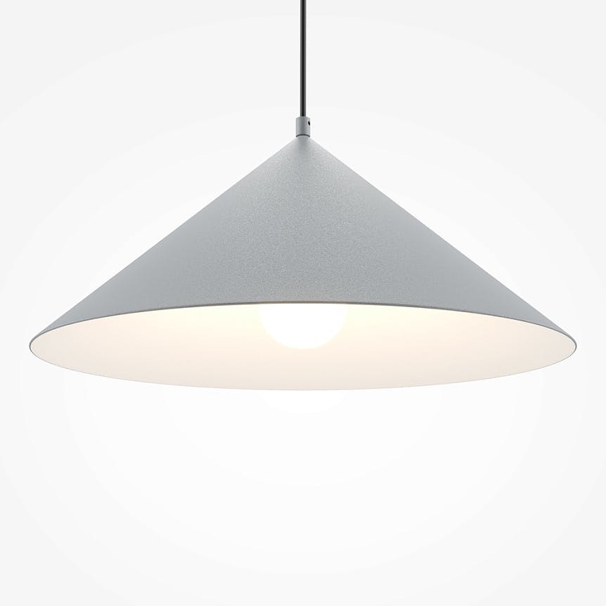 Suspension moderne de cuisine - cône gris mat FLORA