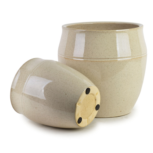 NEVA BEIGE Komplet 2 osłonek ceramicznych 30,5x30,5x30,5cm/20,5x20,5x23cm