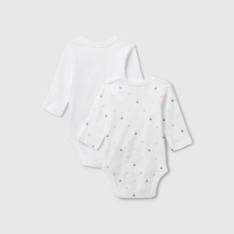 Two bodysuits in cotton