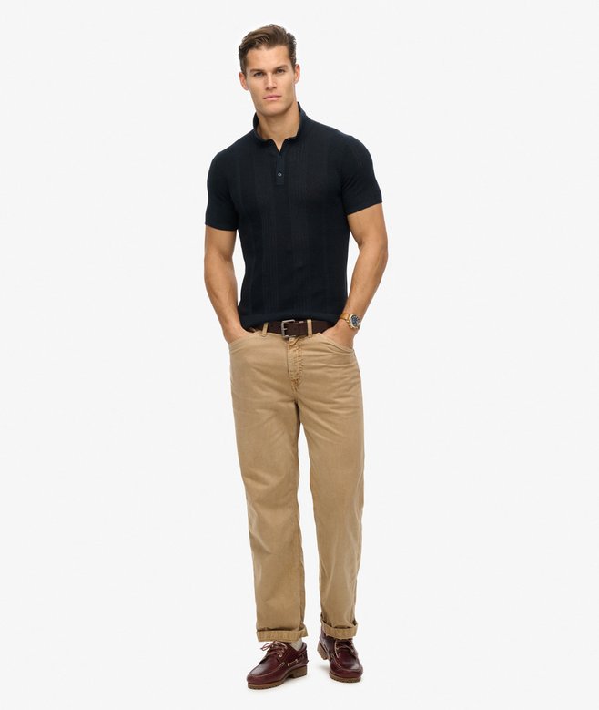 Short Sleeve Knitted Polo Shirt