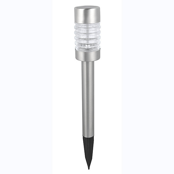 Balise solaire en inox verre à planter ou à poser- Hauteur 52cm- 1 LED blanche- 3 Lumens- Eclairage extérieur Jardin