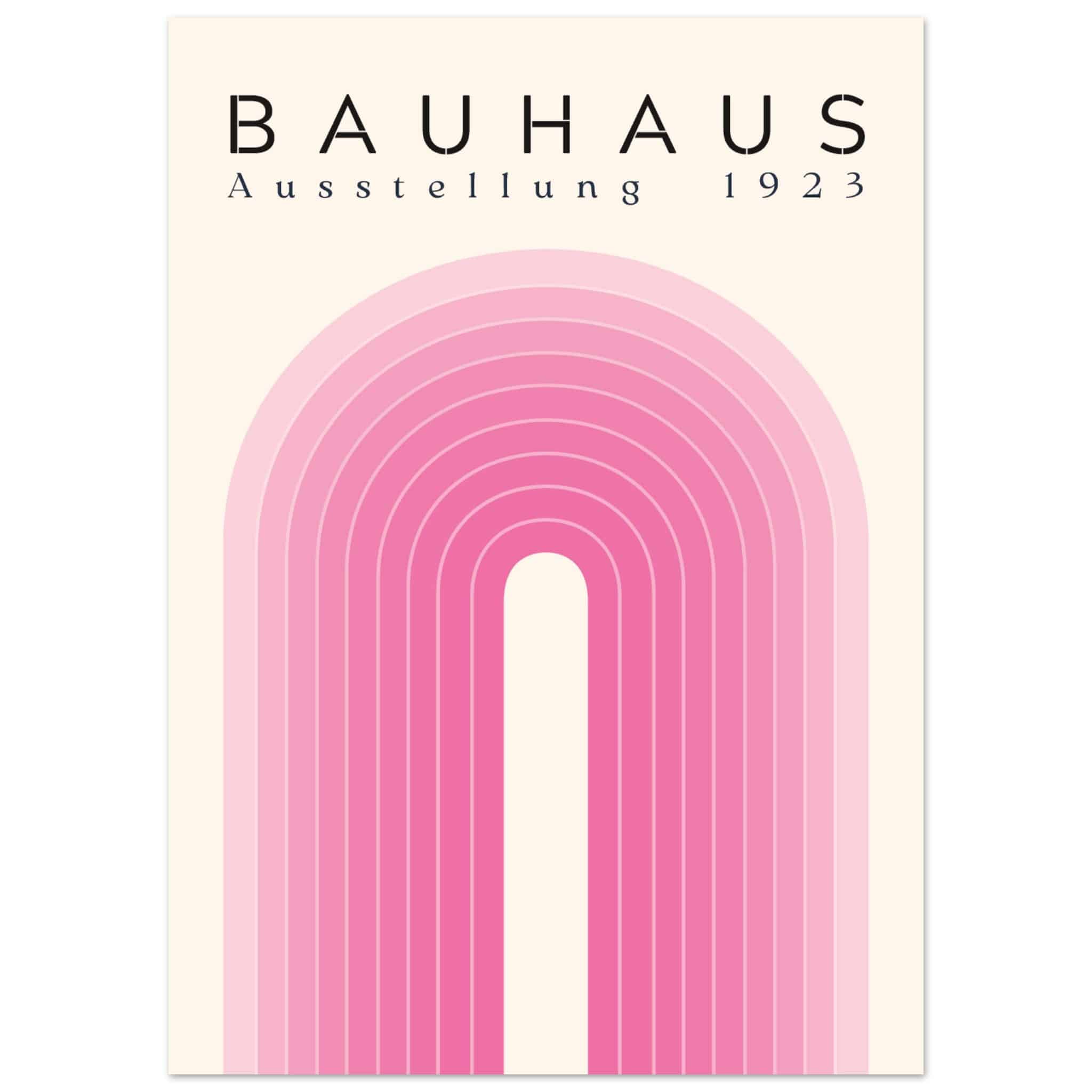 Artfulprints Poster Bauhaus - Pink rainbow  - 50x70 cm - Roze