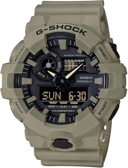 Casio Men's 700UC Series G-Shock Quartz 200M WR Shock Resistant Resin Strap and Case