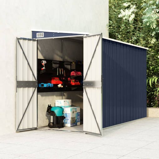 NNEVL Wall-mounted Garden Shed Anthracite 118x288x178 cm Steel