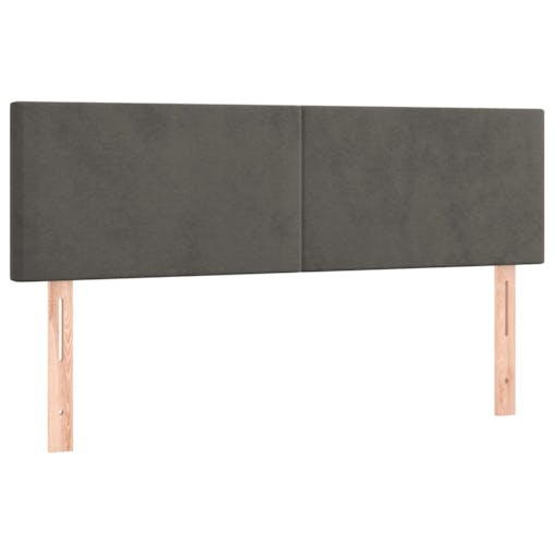 NNEVL Headboards 2 pcs Dark Grey 72x5x78/88 cm Velvet