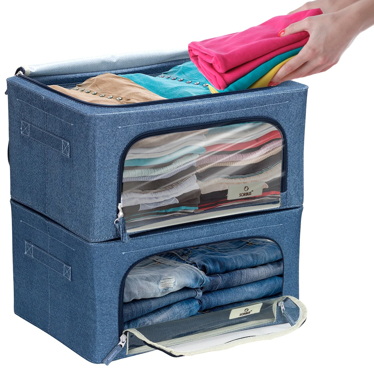 Storage Box With Window Small - 2 Pack - N/A