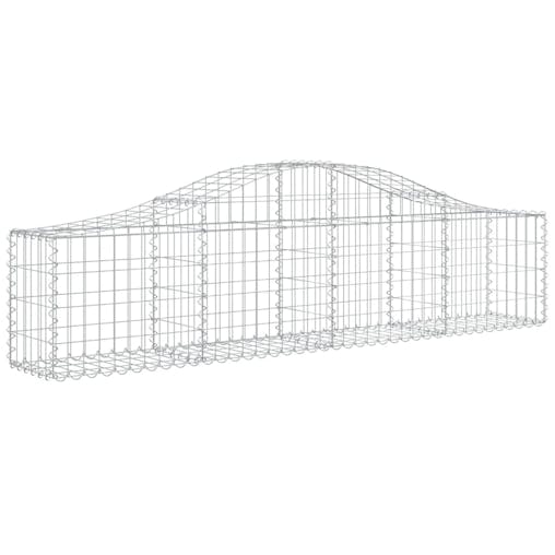 NNEVL Arched Gabion Baskets 3 pcs 200x30x40/60 cm Galvanised Iron