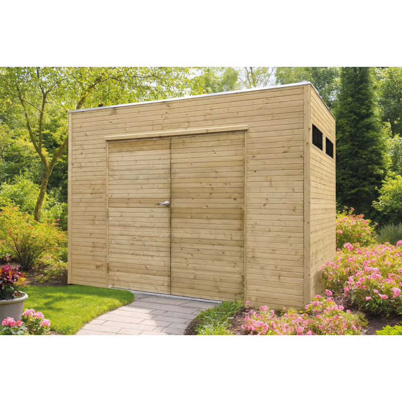 Abri de jardin en bois Atri traité 19 mm 2,99 x 1,99 m SOLID