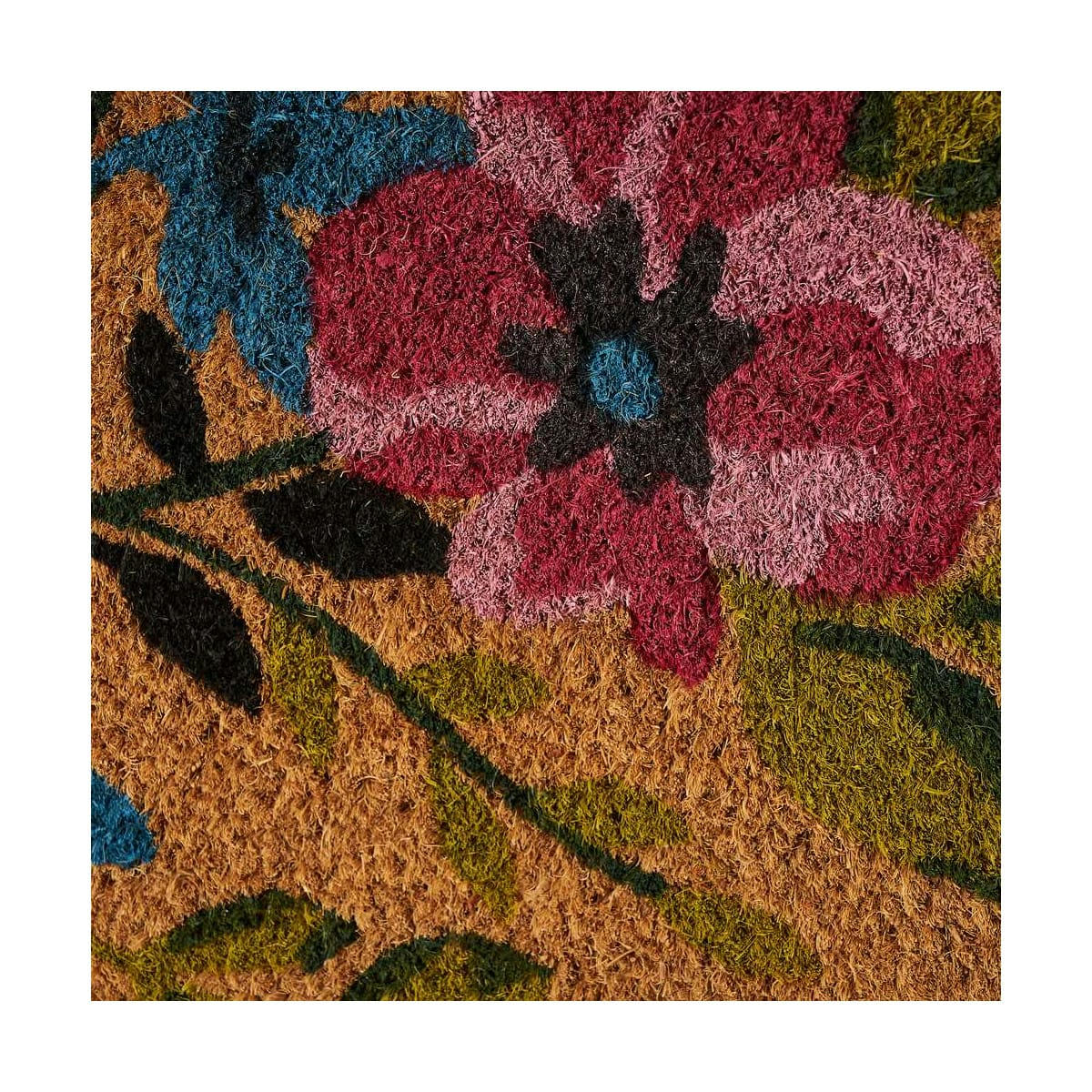 FLEURS - Paillasson coco multicolore home 60x40x1,5cm
