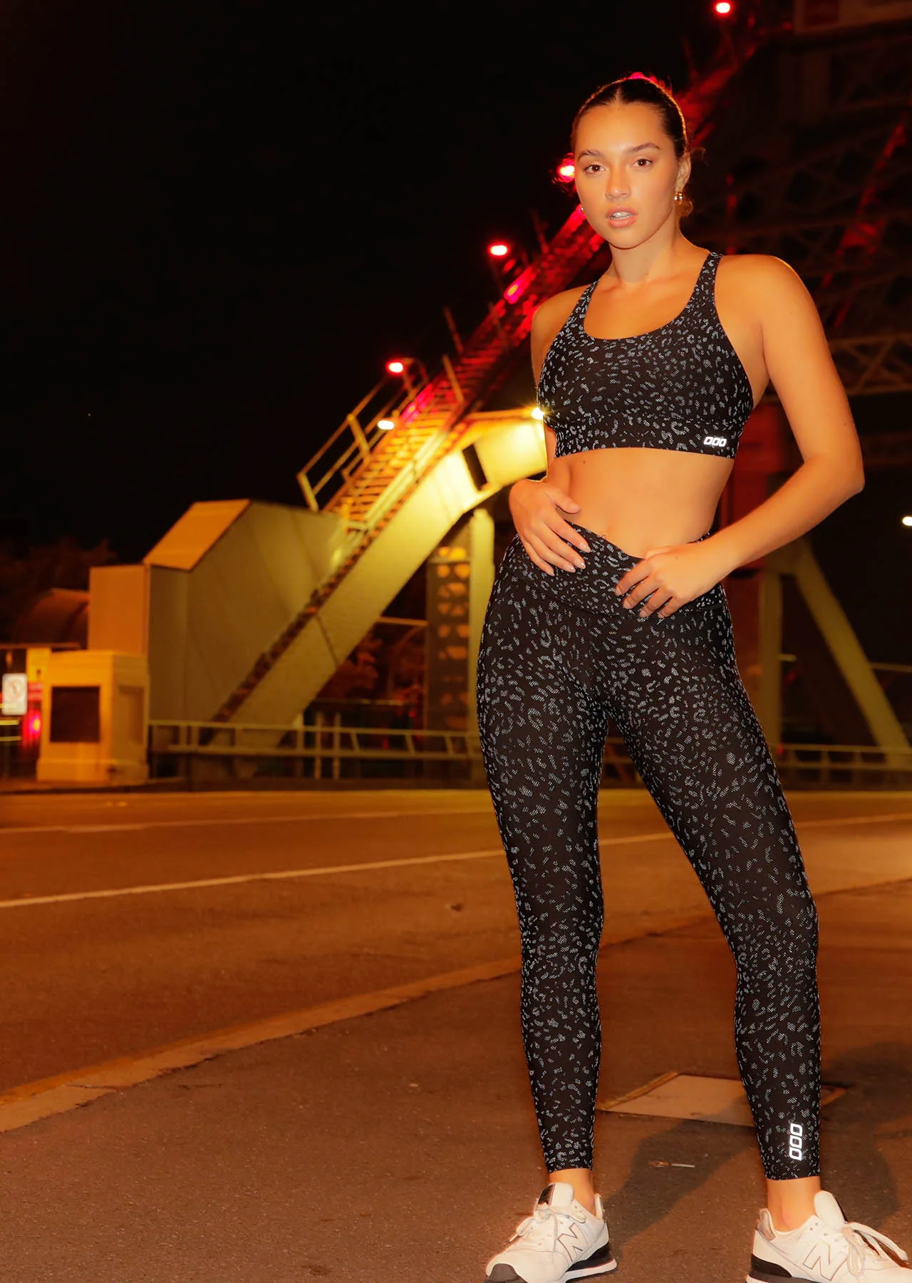 Reflective Night Cat Full Length Leggings
