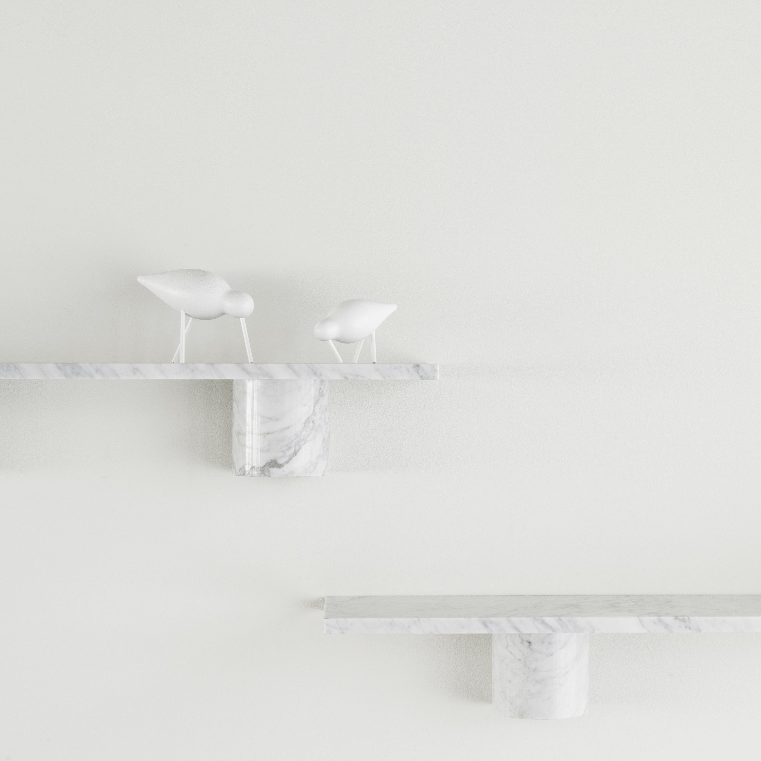 Normann Copenhagen Sten Wandplank B 80 cm - Marmer / Wit