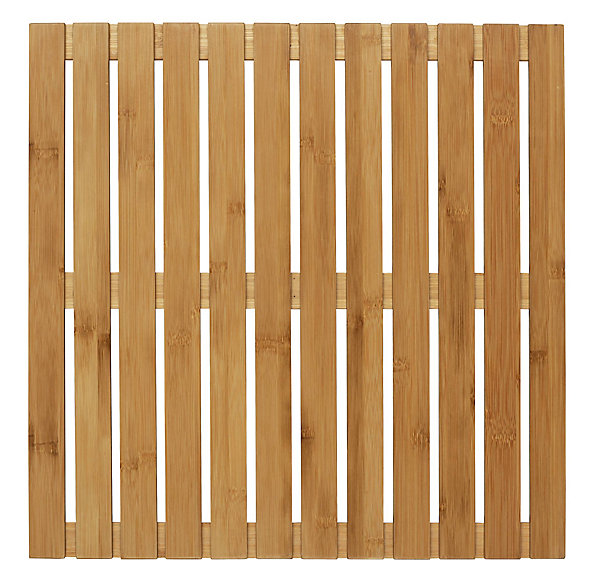Caillebotis de douche en bambou 50 x 50 cm