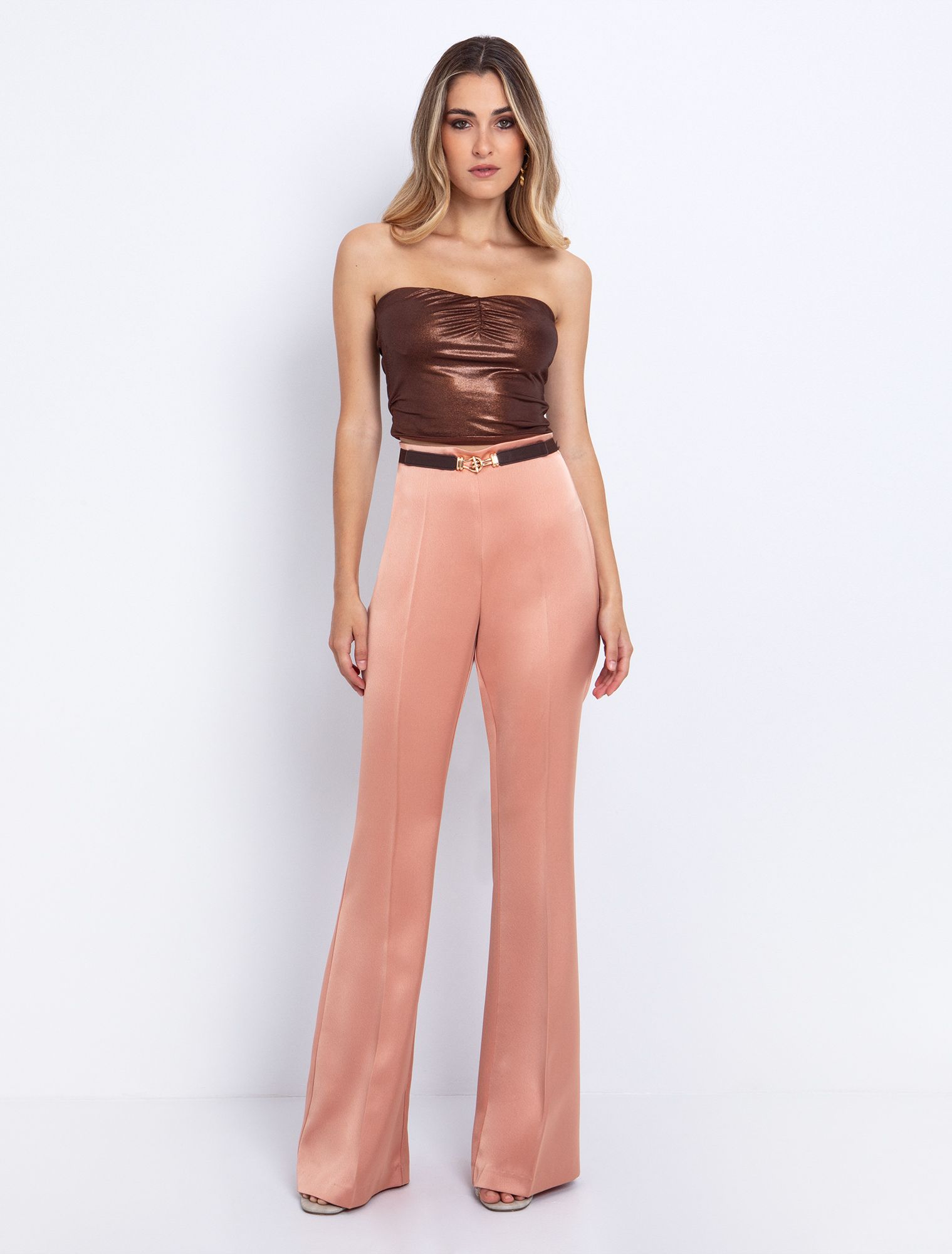 Strapless μεταλλικό τοπ