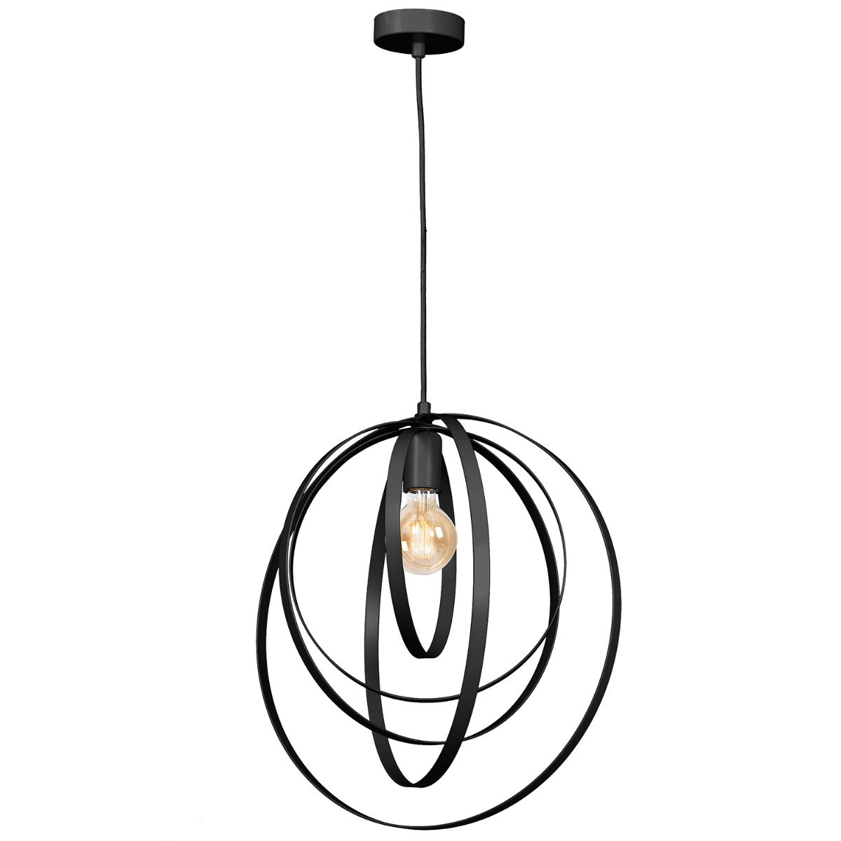 Lampa wisząca czarny matowy Ringo 1xE27x15W wym: 130x45x45 cm Luminex