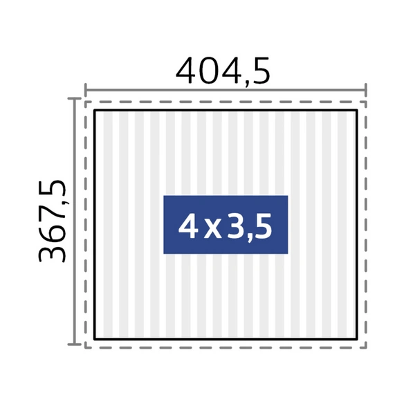 Pergola »Gr. 4x3,5«, BxHxT: 404,5 x 255 x 367 cm, quarzgrau-metallic