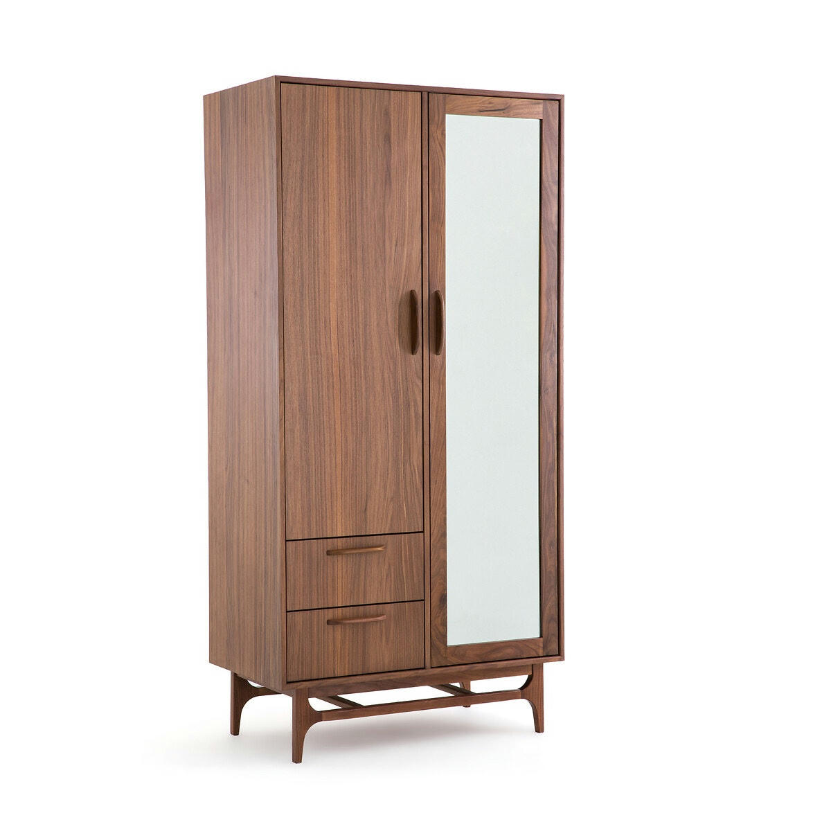 Armoire 2 portes plaqué noyer, Larsen
