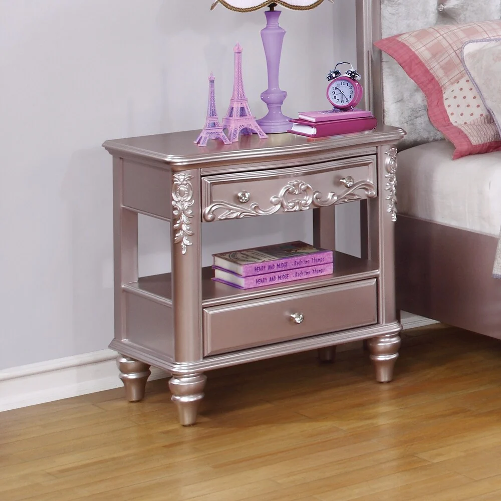 Coaster Furniture Caroline Metallic Lilac 5-piece Panel Bedroom Set