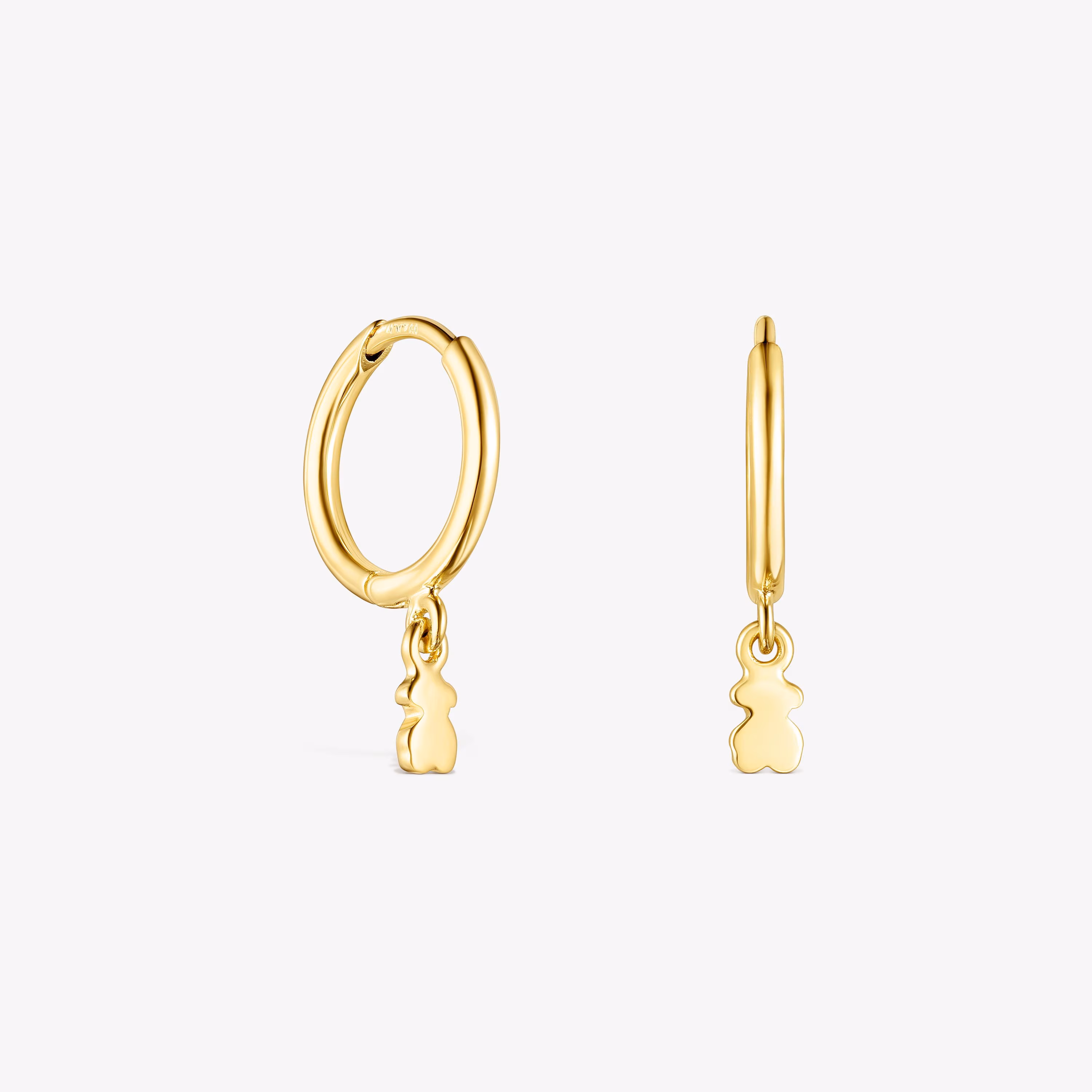 Pendientes con baño de oro 18 kt sobre plata Cool Joy
