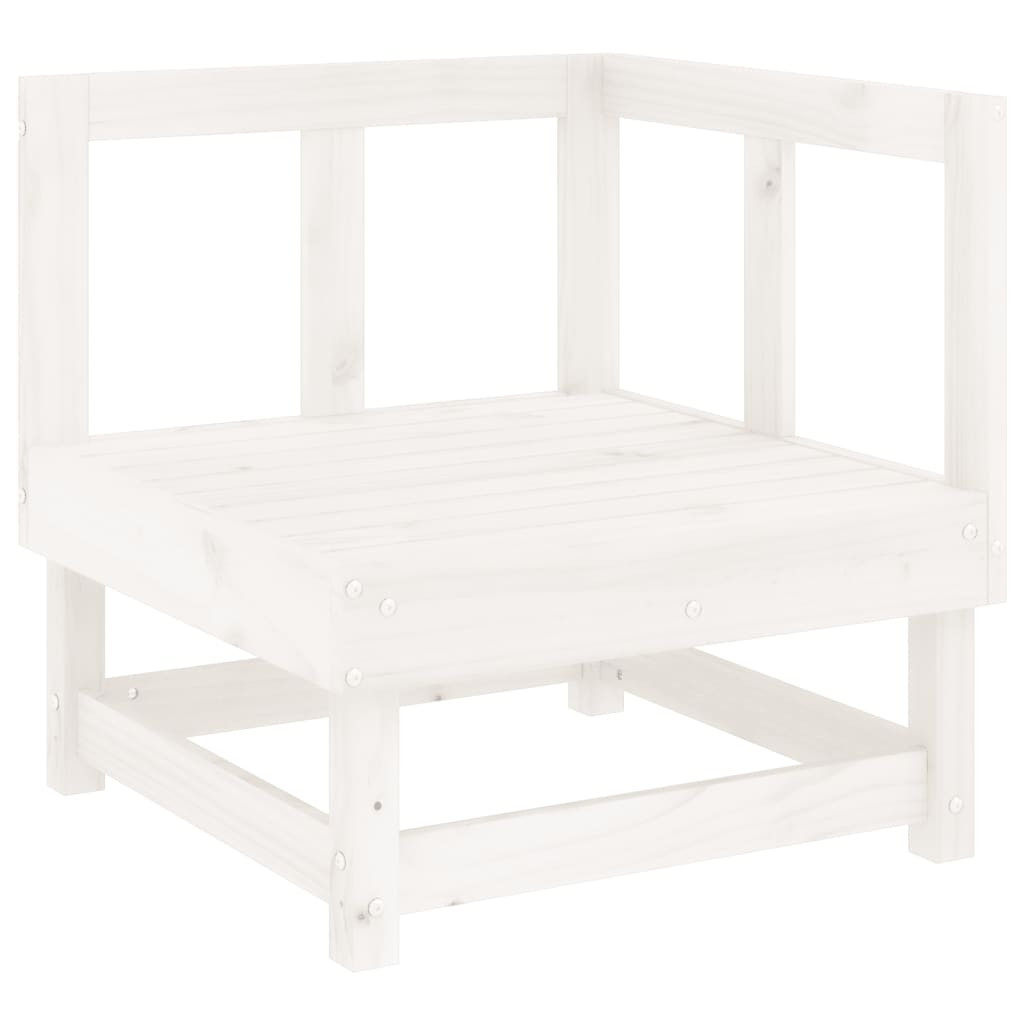VidaXL Ogrodowa sofa narożna biała