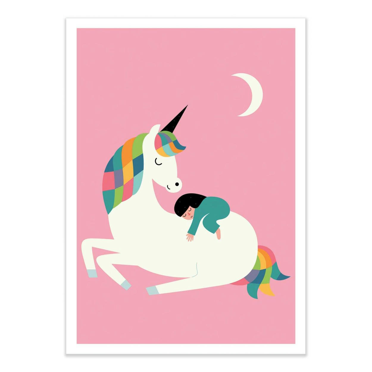 ANDY WESTFACE - ME TIME -  Affiche d'art avec Cadre bois noir - 30 x 40 cm