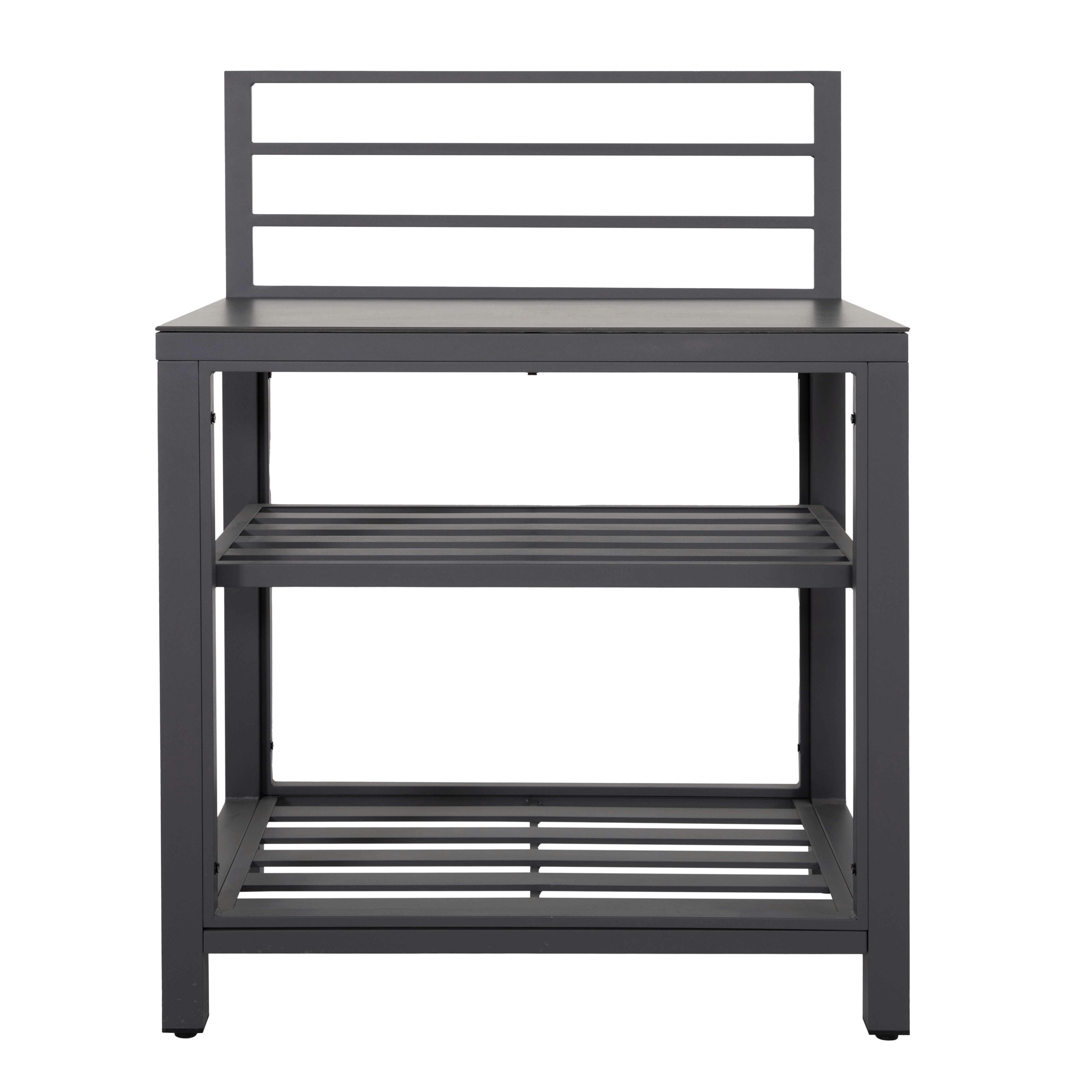 CLARI - Meuble de rangement plan travail en aluminium pour cuisine extérieure