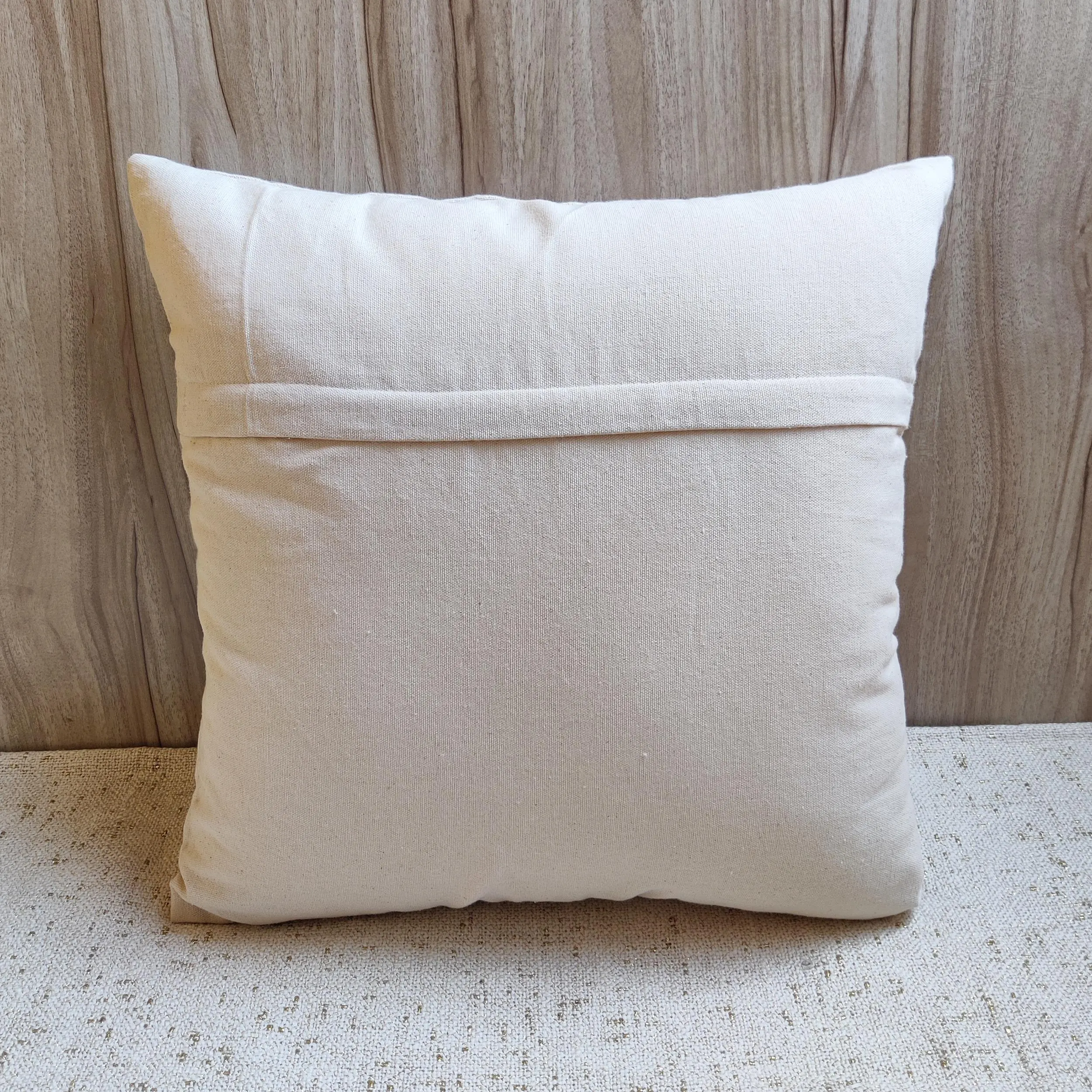 Hand Embroidered 100% Cotton Boho Decorative Throw Pillow Cover, Textured Cushion Cover, Sage Green Terracotta Red Pillows.