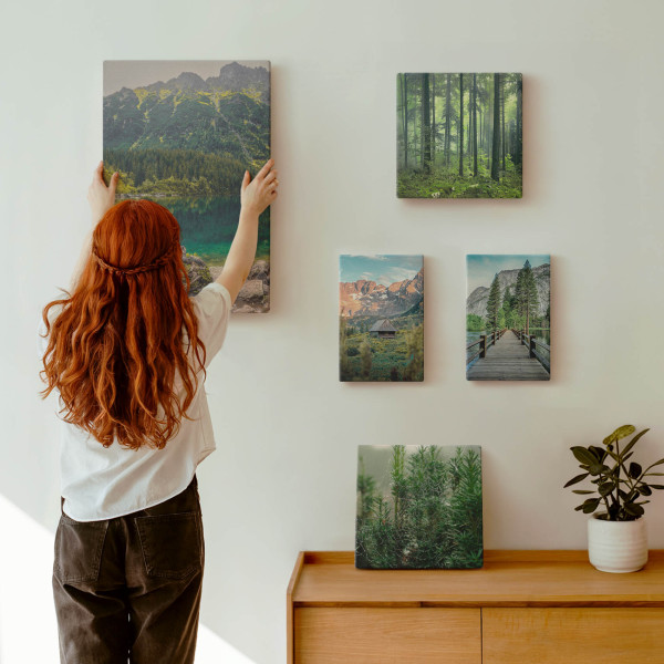 Obraz canvas 5 części Góry i lasy|20x30, 30x30, 40x60|Wallfluent
