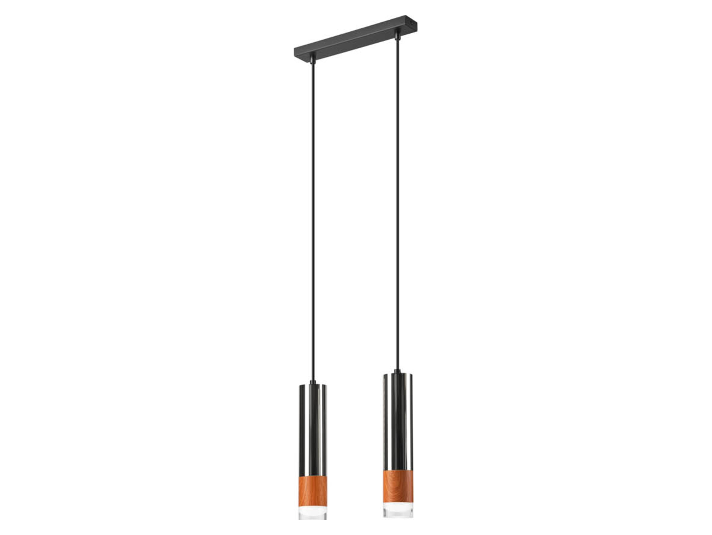 Lampa wisząca Aurelia2-punktowa metalowa srebrna