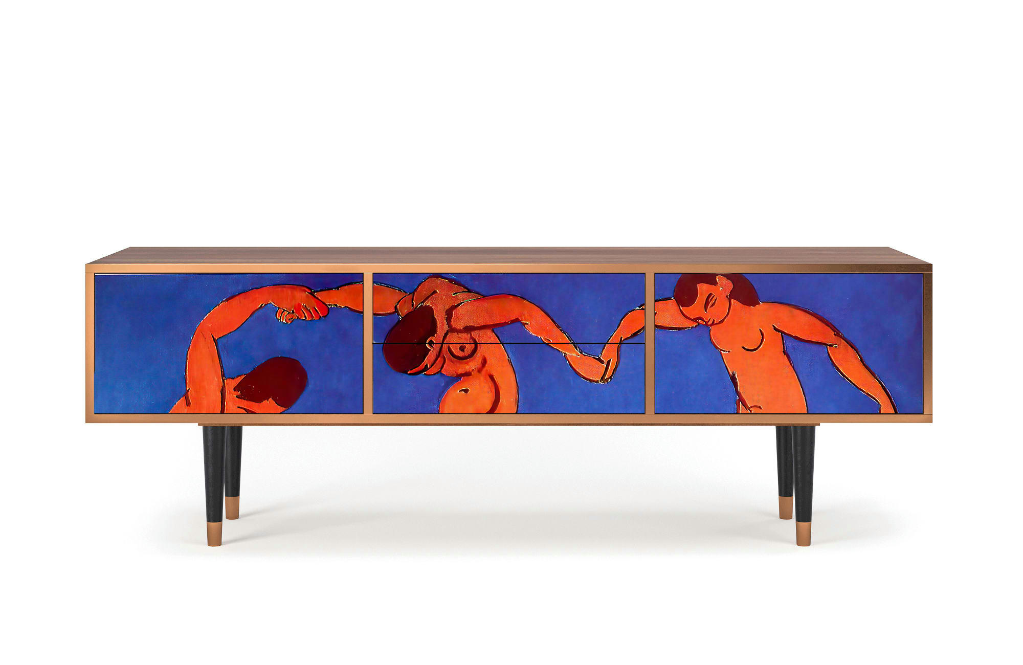 THE DANCE BY HENRI MATISSE - Meuble TV  multicolore 2 tiroirs et 2 portes L 170 cm
